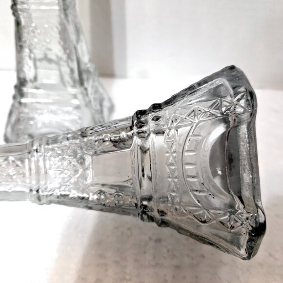 Two Eiffel Tower Decorative Glass Bottles,  Paris Decor, Bud Vase, Home Decor - Picture 8 of 10